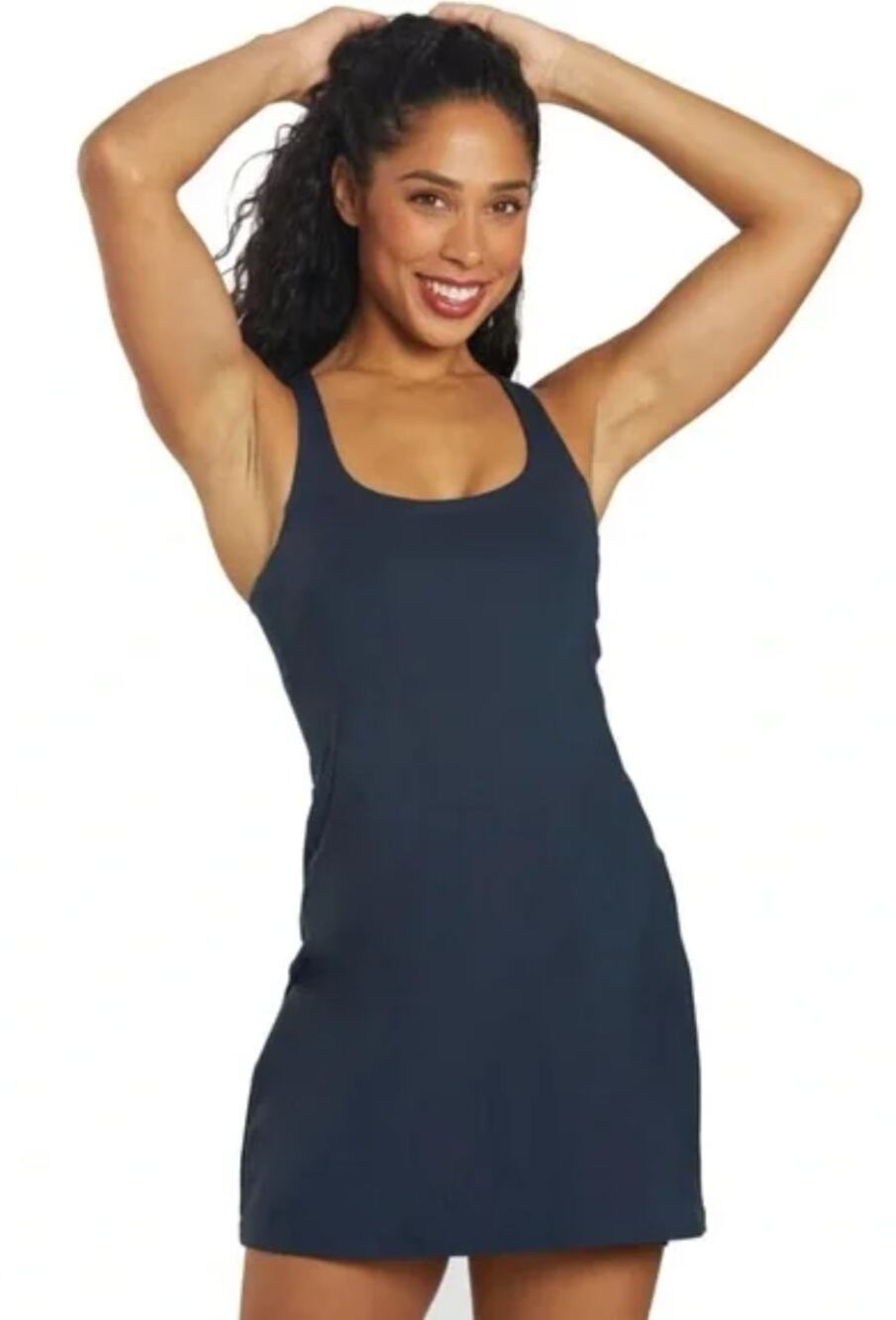 Girlfriend Collective Navy Midnight Paloma Racerback Sports Dress Size XL
